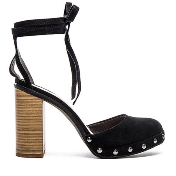 Seychelles Shoes - Seychelles Drift Black Suede ankle tie heels 8